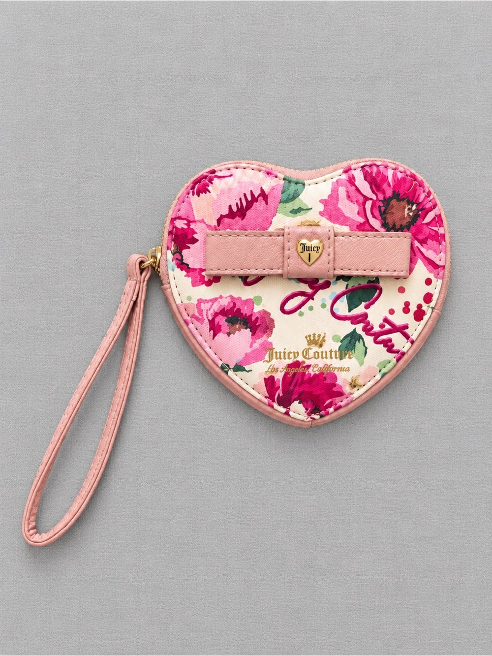 Juicy Couture “Whole Lotta Love” Heart Wristlet — Moody Garden Cream